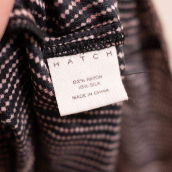 Hatch Paulina Dress Brown Pink Empire Waist Cap Sleeve Shift Maternity SZ M - Picture 8 of 8